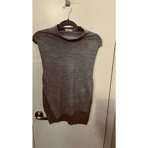 Brochu Walker Gray Cap Sleeve Wool Blend Sweater Size S